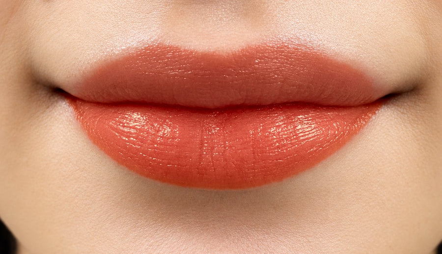 Lips wearing Glowkey Lip & Cheek Tint in Dilruba