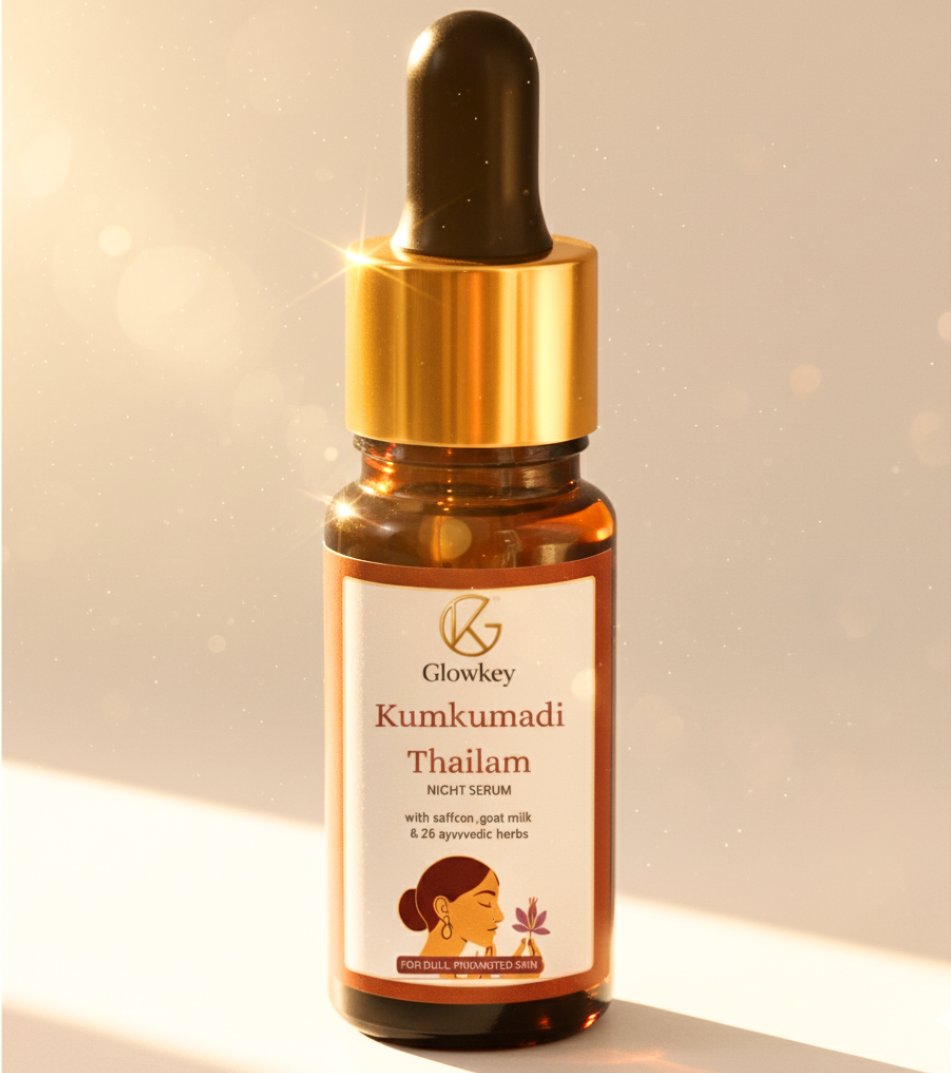 Kumkumadi Thailam Oil | For Dull & Pigmented Skin | Made with 26 Ayurvedic Herbs