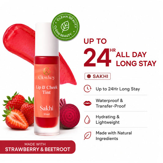 Lip & Cheek Tint - Long Lasting, Waterproof, Smudge Proof - Easy Roll On Application