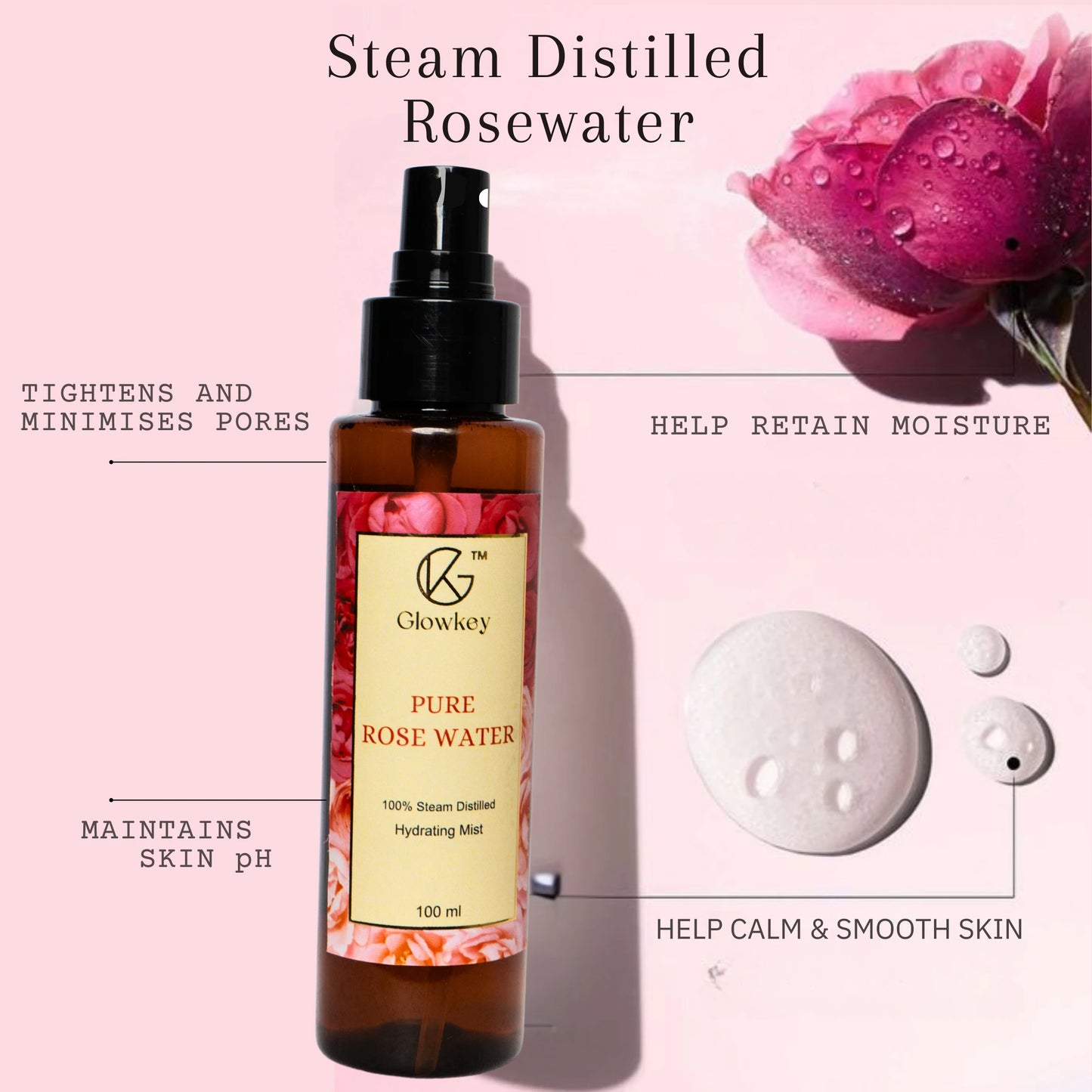 Rose Water (Steam Distilled)