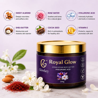 Royal Glow (Kesar & Jasmine) | Body Butter With Hyaluronic Acid
