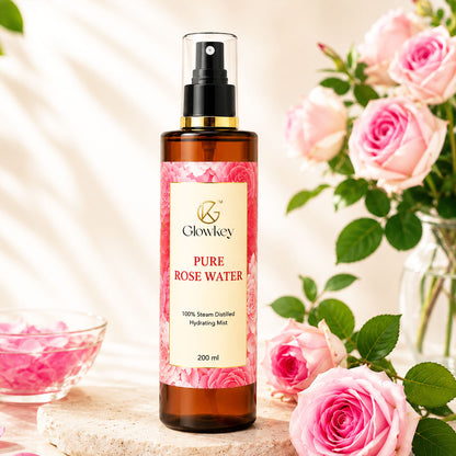 100% Pure Rose Water — Steam-Distilled Toner & Face Mist