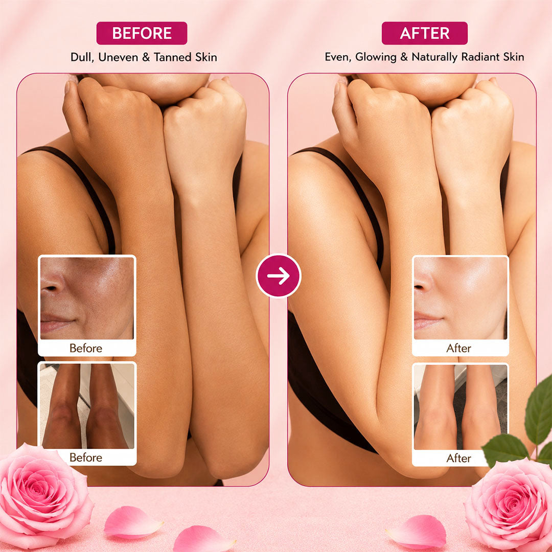 Rose Sugar Scrub —  Body & Face Scrub for Tan Removal & Smooth Skin