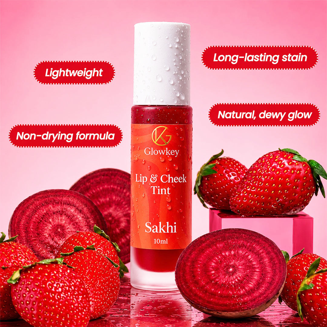 Lip & Cheek Tint - Long Lasting, Waterproof, Smudge Proof - Easy Roll On Application