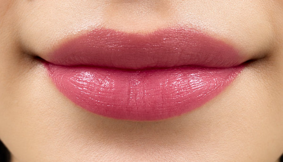 Lips wearing Glowkey Lip & Cheek Tint in Sakhi