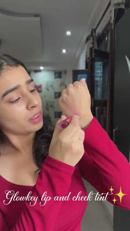 Lip & Cheek Tint - Long Lasting, Waterproof, Smudge Proof - Easy Roll On Application